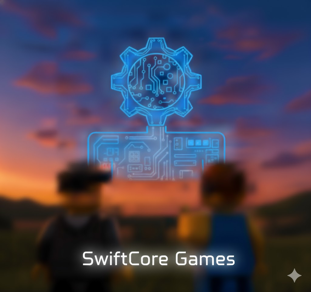 Abstract graphic representing SwiftCore's mission and vision